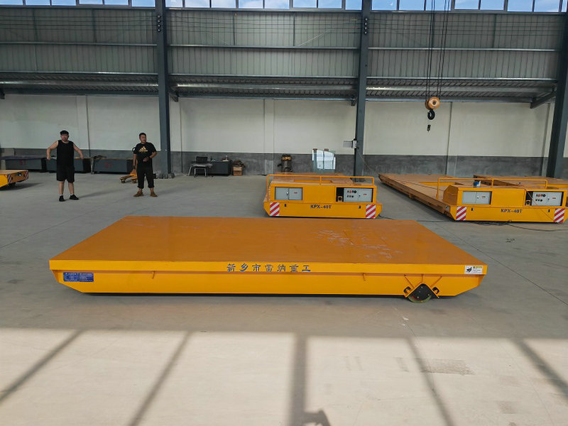 Baterai Beroperasi Motorized Electric Trackless Transfer Multidirectional Cart