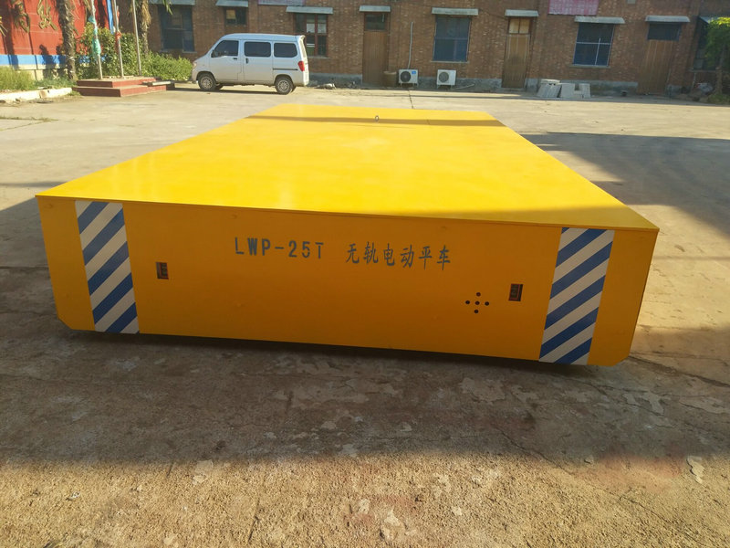 Baterai Powered Flat Pengangkutan Trolley