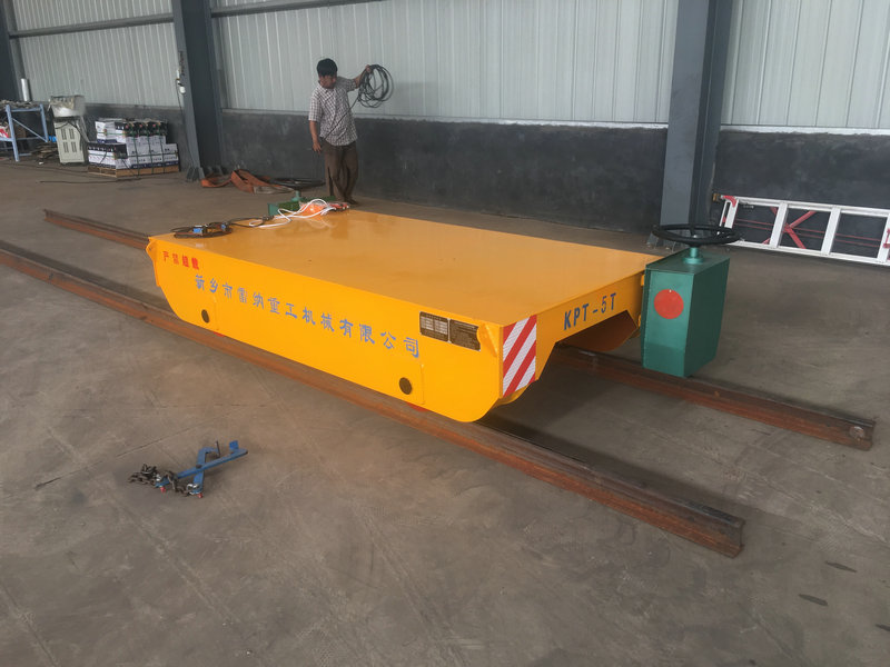 Cable Reel Powered Motorized Rail 5 Ton Kereta Pengangkutan Industri